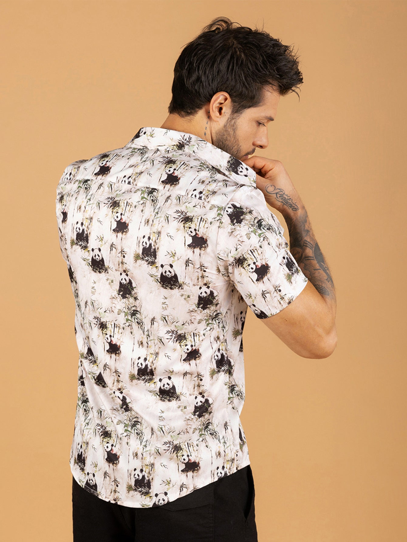 Camisa polo masculina panda