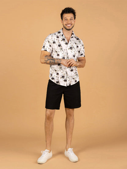 Camisa polo masculina panda