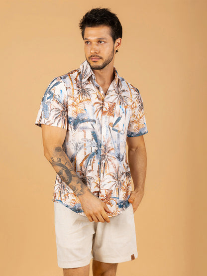 Camisa Coconut Tree Gola Manga Curta