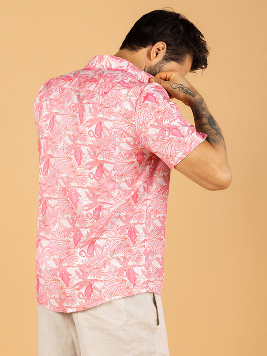 Camiseta Flamingo Rosa