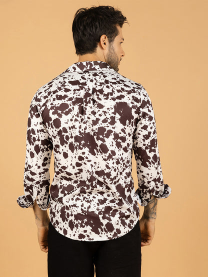 Camisa masculina marrom cowboy oeste