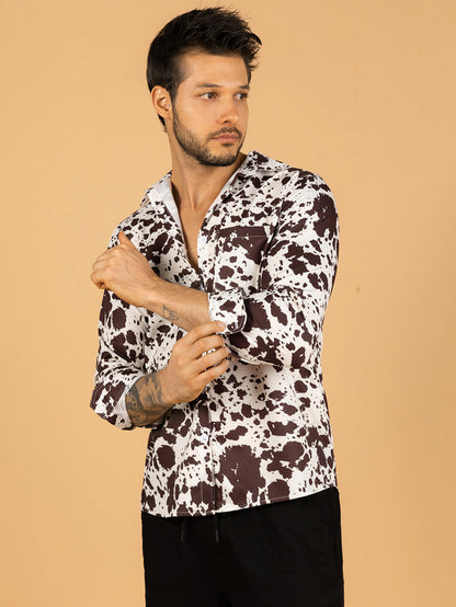 Camisa masculina marrom cowboy oeste