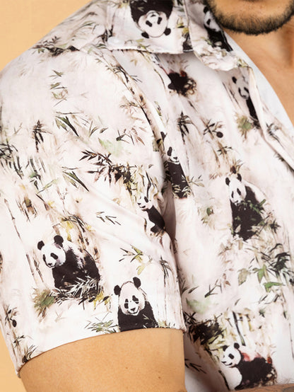 Camisa polo masculina panda